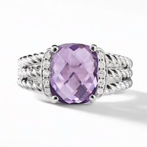 David Yurman Amethyst Petite Wheaton Ring BNIB